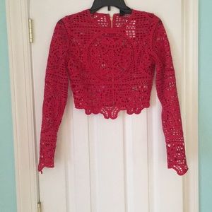 Windsor Red See-Thru Top